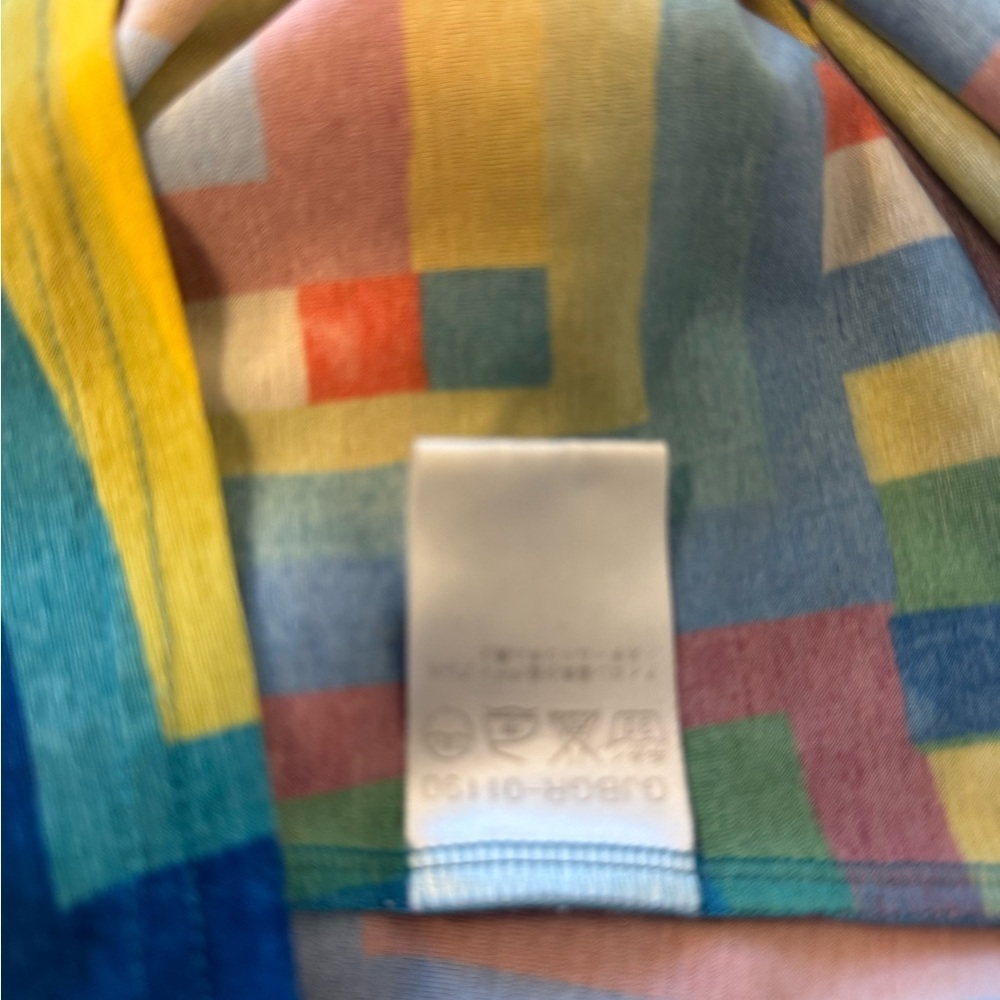 Jocomomola M EUC Multicolor Geometric Top with centre pleat and shoulder detail - Picture 16 of 16